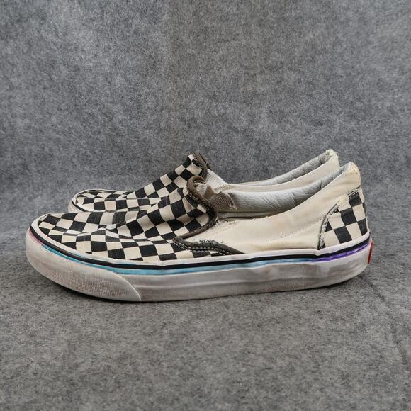 Vans Shoes Womens 9 Casual Sneaker Classic Slip On Skate Canvas Checkerboard - Picture 4 of 12
